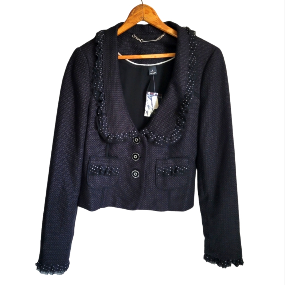 White House Black Market Black Blazer with Button Detail